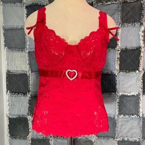 Seduction by Fredericks of Hollywood Red Corset Top